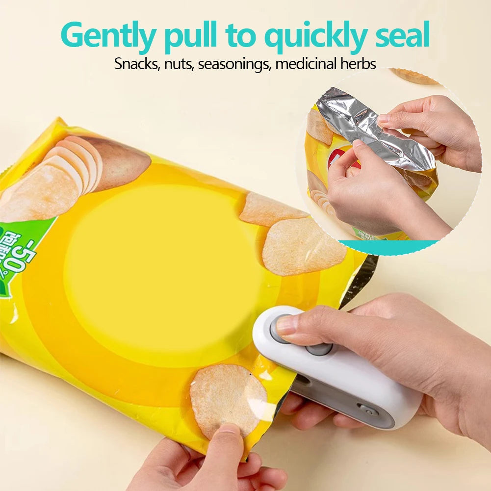 2 In 1 Sealer Cutter Mini Bag Sealer Handheld Heat Vacuum