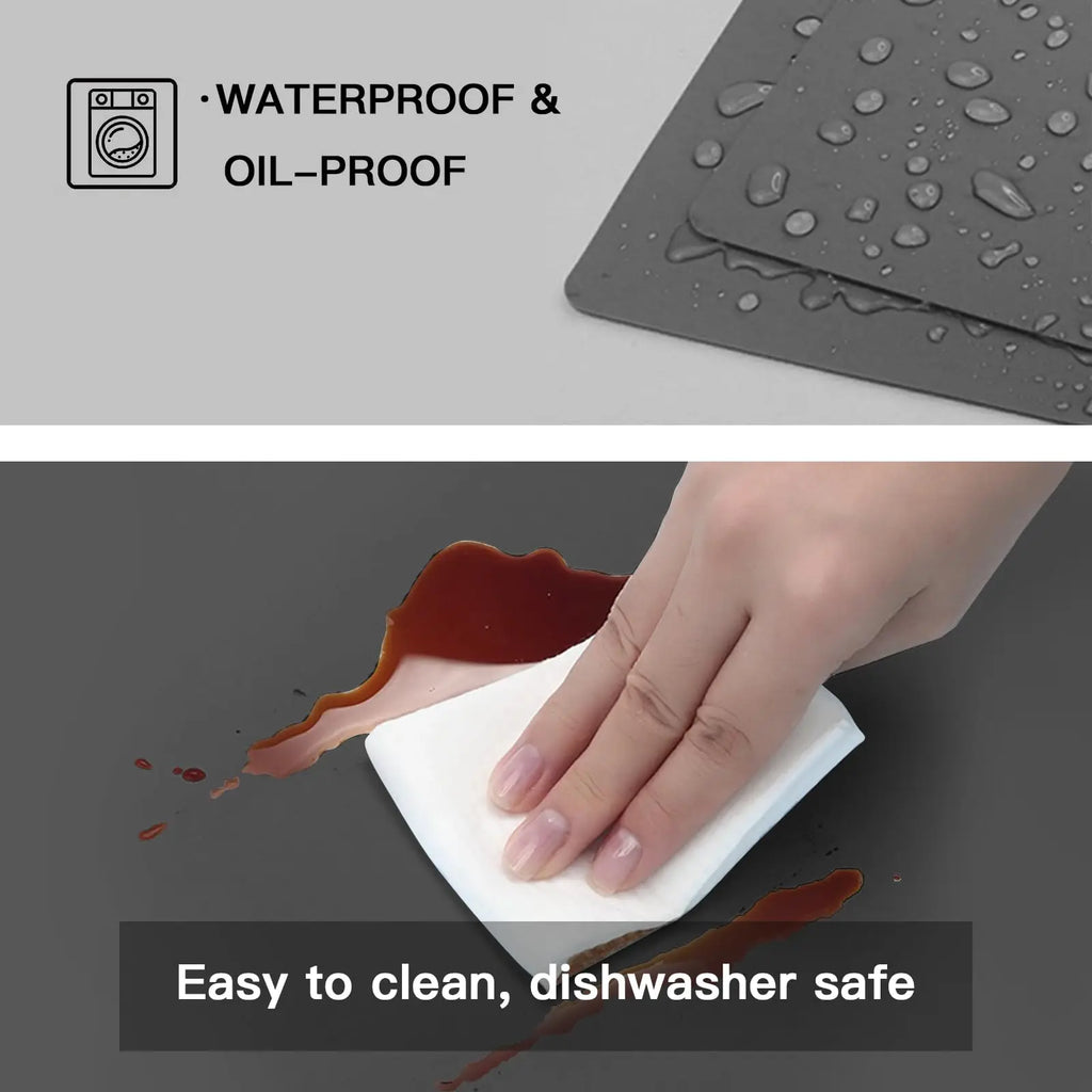 Extra Large Soft Table Mat (Heat-Resistant & Waterproof) - Reusable Oil-Proof Desk Pad for Kitchen & Office