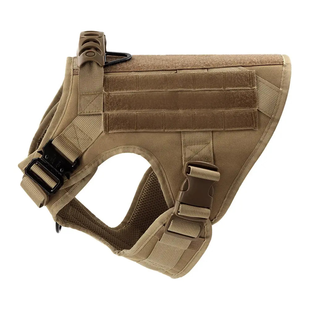 PETRAVEL Tactical Dog Harness & Leash Set | 1050D Nylon Vest | Quick-Release, MOLLE System | S–XL for Medium & Large Dogs