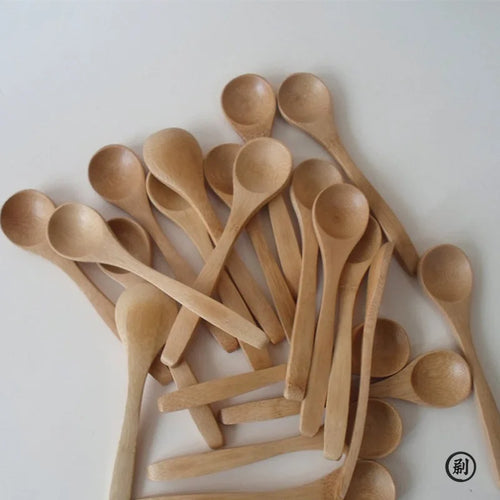 10-Piece Natural Bamboo Honey Dipper Set - Eco-Friendly Wooden Stirring Spoons for Tea, Coffee & Desserts
