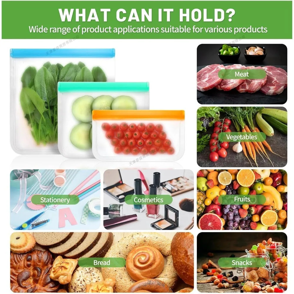 3pcs Leakproof Containers Silicone Food Storage