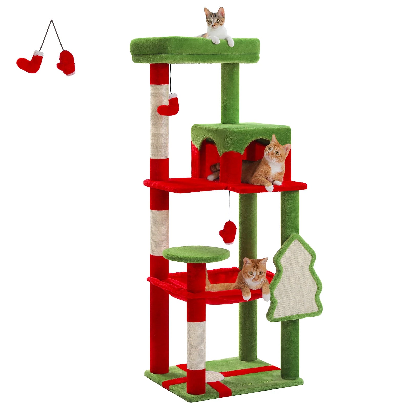 PAWZ Road 5-Level Cat Tree Tower | Large Hammock, Sisal Scratching Posts & Cozy Condo for Indoor Cats