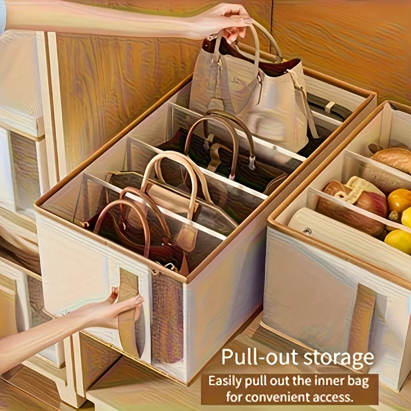 Dust-Proof Handbag Storage Bag - Clear Purse Organizer for Closet Hanging