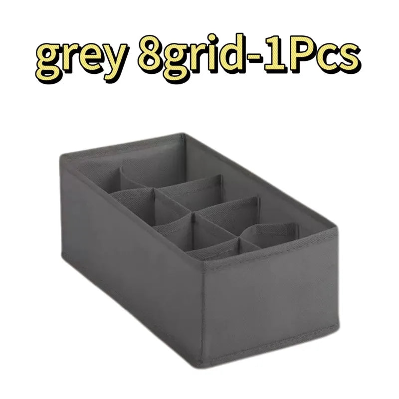 Wardrobe Underwear Organizer - Divided Storage Bins for Socks, Bras & Ties