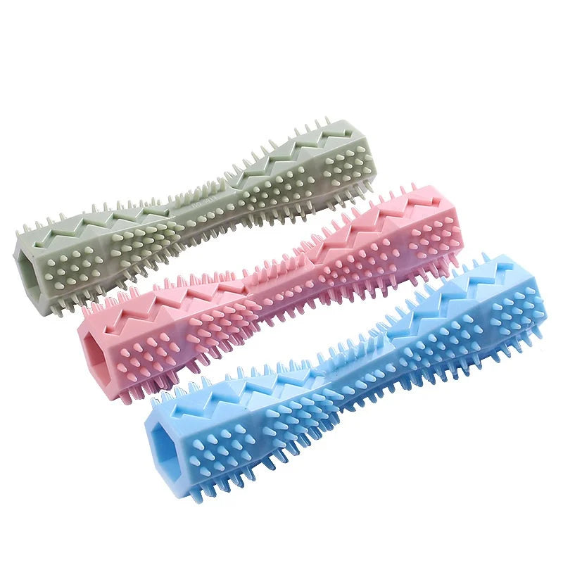Puppy Teething Toy Dog Chew Stick Bite Resistant Leak Proof Food Dispenser Pet Teeth Cleaner Fun Chewer for Small Dogs