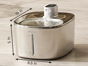 APETDOLA 4L Wireless Cat Water Fountain | Stainless Steel, Motion Sensor, 4000mAh Battery | 3 Modes for Cats & Dogs