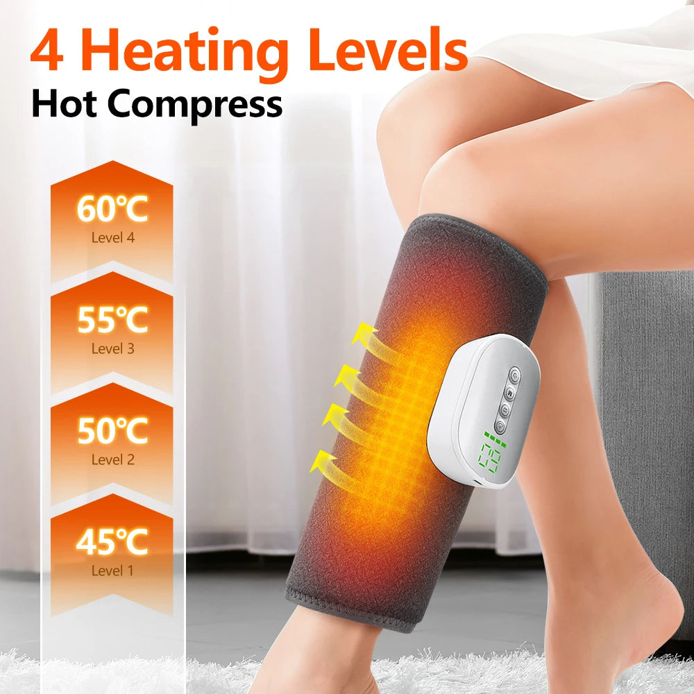 360° Air Pressure Heating Calf Massager Wireless Leg Massage