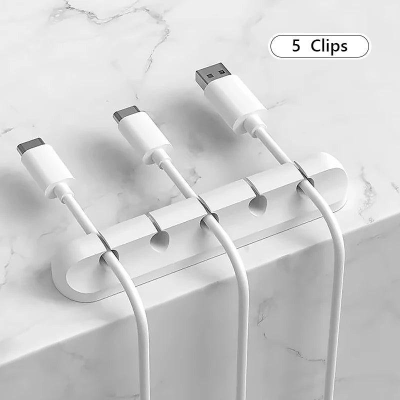 Adhesive Cable Holder Clips Cord Management Wire Organizer