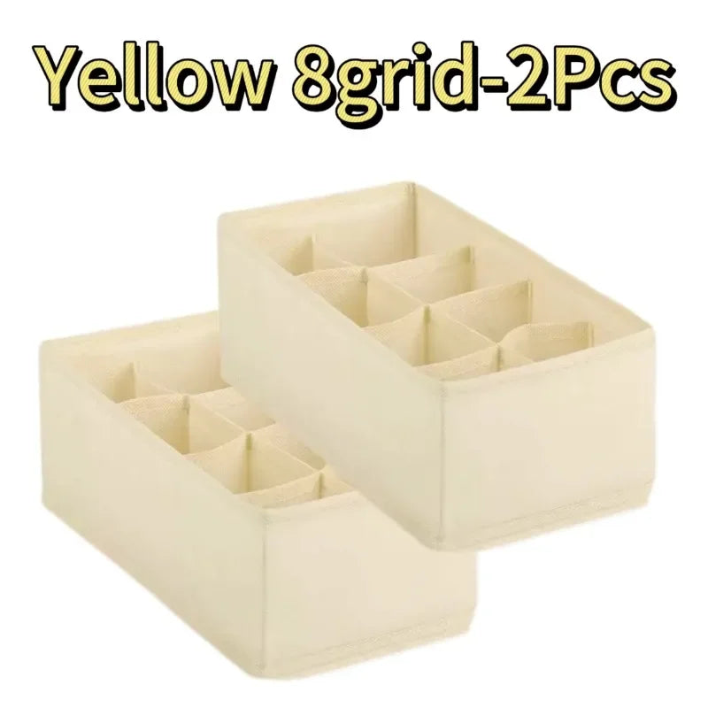 Wardrobe Underwear Organizer - Divided Storage Bins for Socks, Bras & Ties