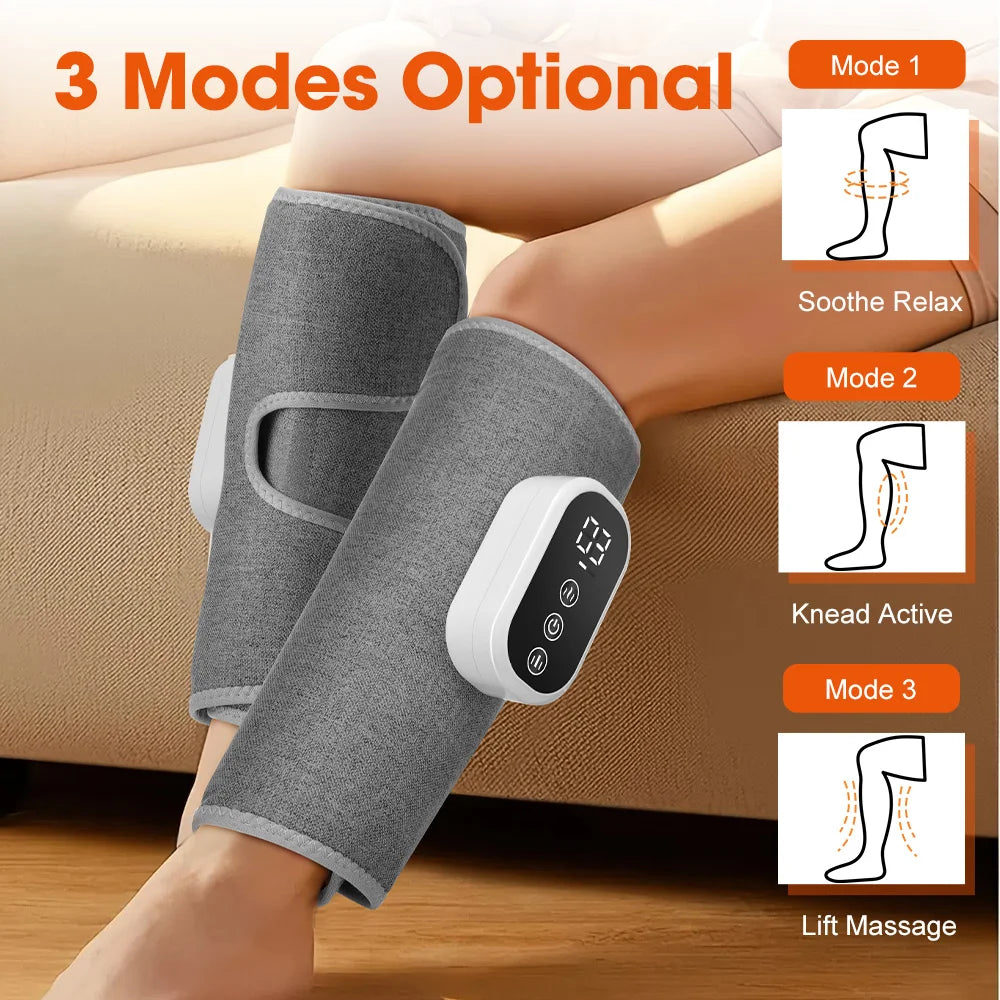 360° Air Pressure Heating Calf Massager Wireless Leg Massage