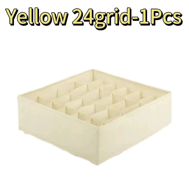 Wardrobe Underwear Organizer - Divided Storage Bins for Socks, Bras & Ties