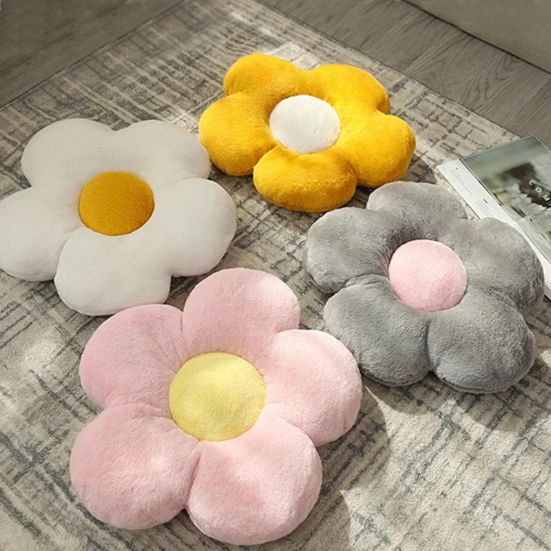12/35cm Stuffed Five Petal Flower Cushion