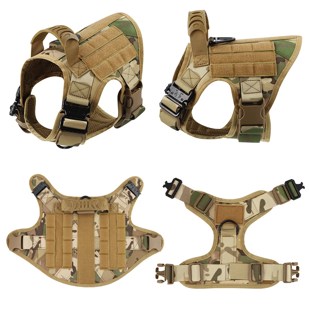 PETRAVEL Tactical Dog Harness & Leash Set | Military-Grade No-Pull Vest for Training, Walking & Hunting | S–XL