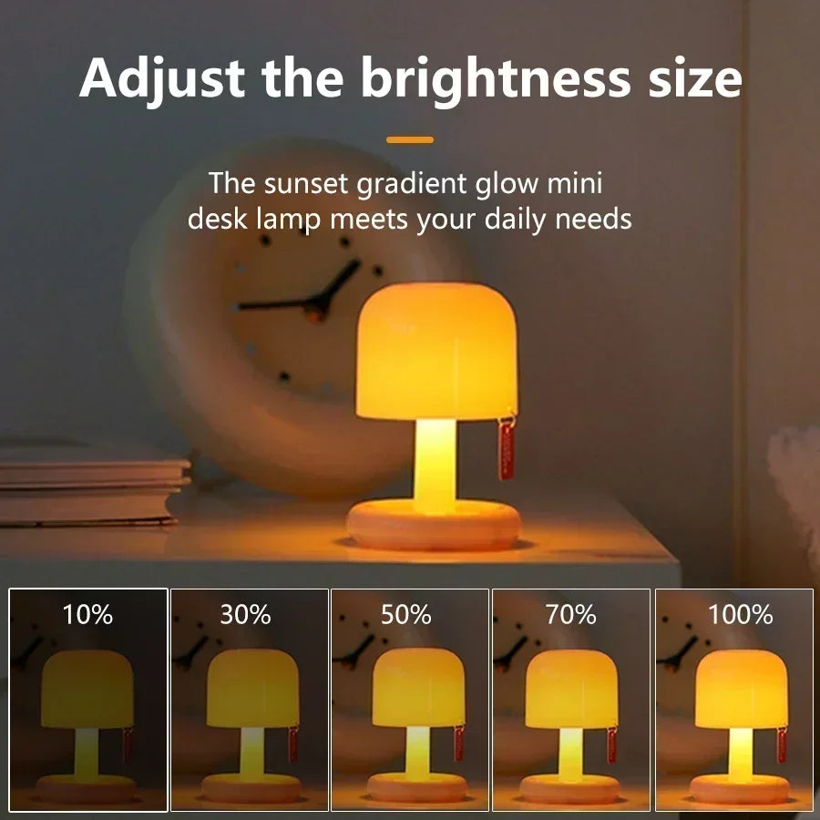 LED Touch Table Lamp Sunset Night Light USB Rechargeable