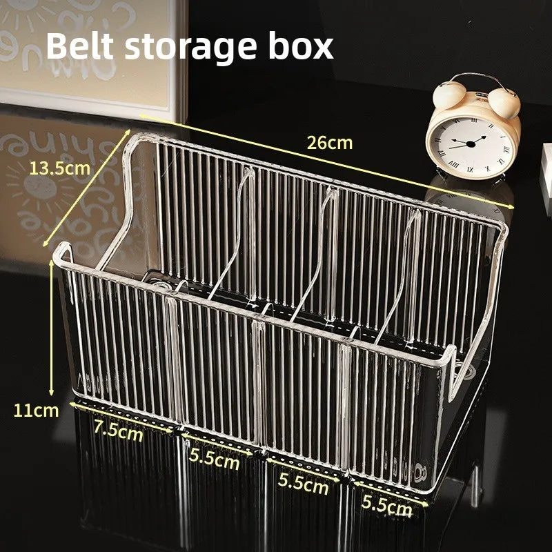 5-Grid Belt Organizer - Space-Saving Belt Storage Rack for Closet