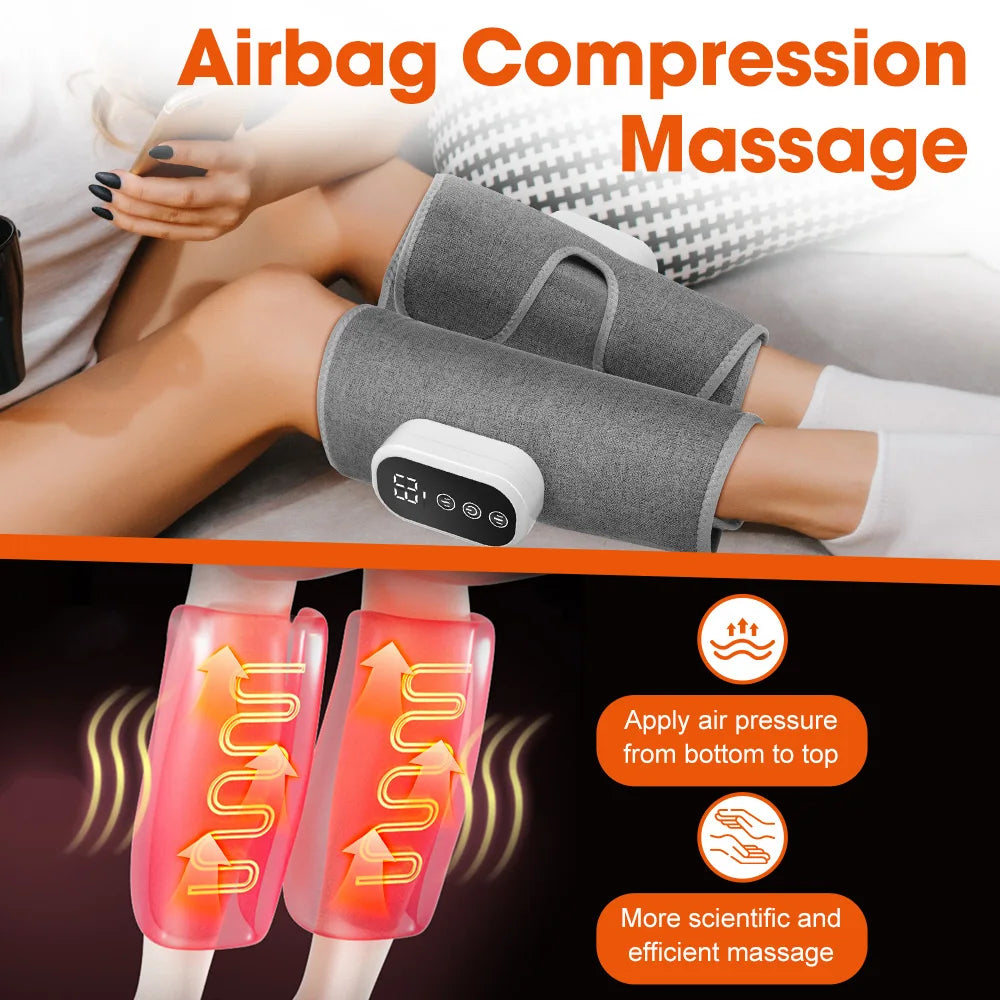 360° Air Pressure Heating Calf Massager Wireless Leg Massage