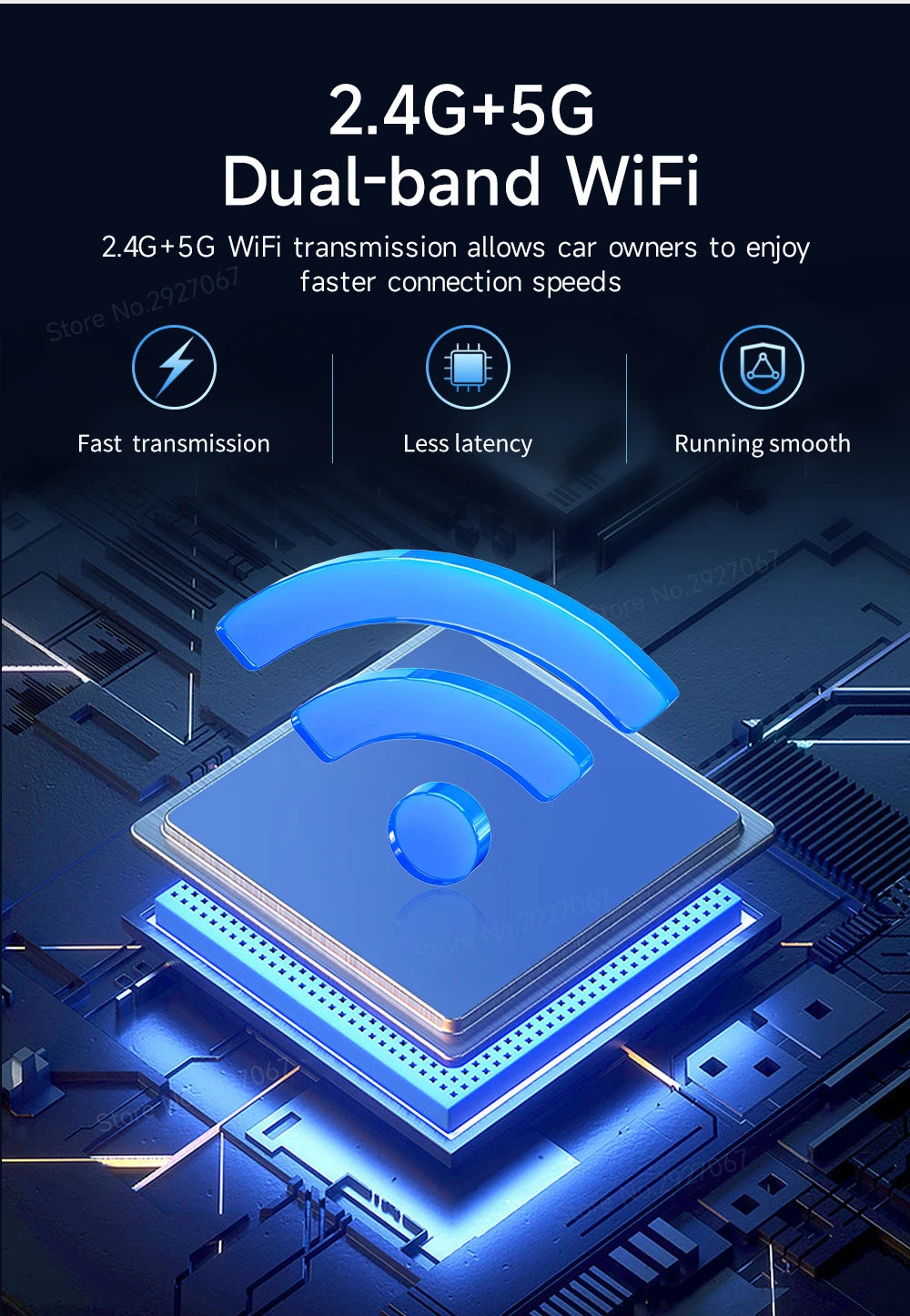 CarlinKit Wireless CarPlay & Android Auto Adapter | 5.0 / 4.0 | Plug & Play, Auto-Connect