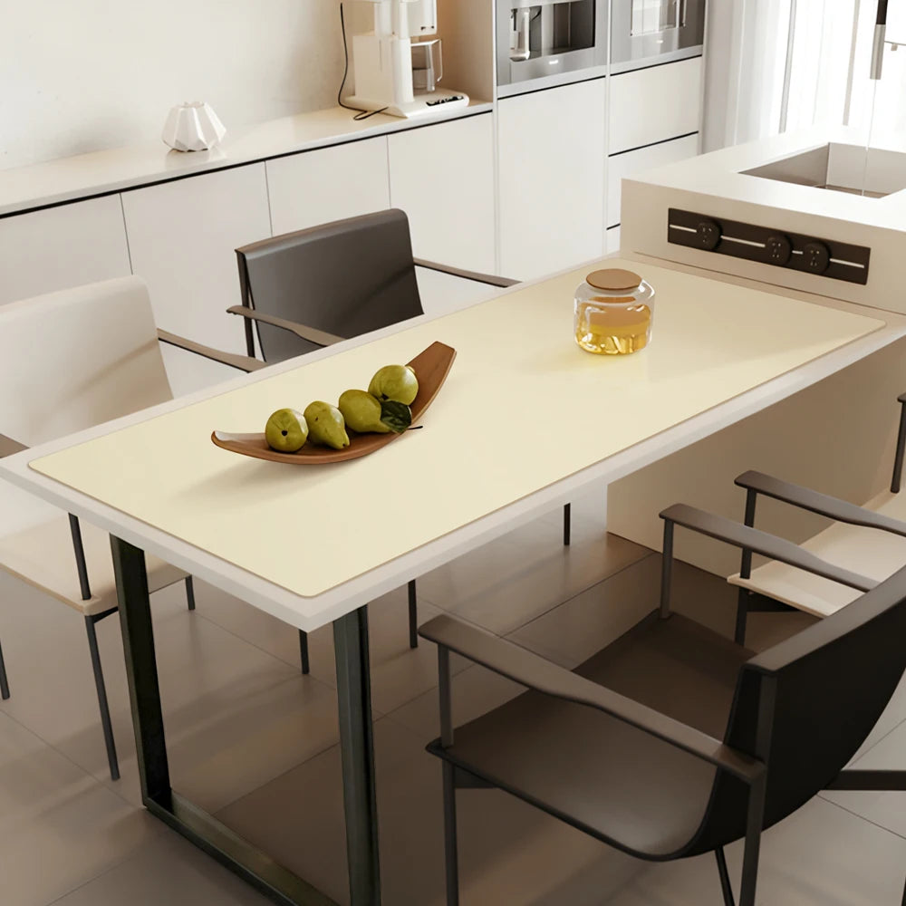 Extra Large Soft Table Mat (Heat-Resistant & Waterproof) - Reusable Oil-Proof Desk Pad for Kitchen & Office