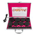 Hot Stones Massage Set - Professional Heating Stone Kit with Heater Box