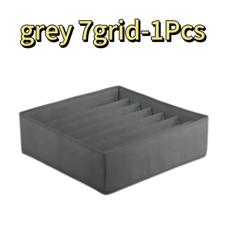 Wardrobe Underwear Organizer - Divided Storage Bins for Socks, Bras & Ties