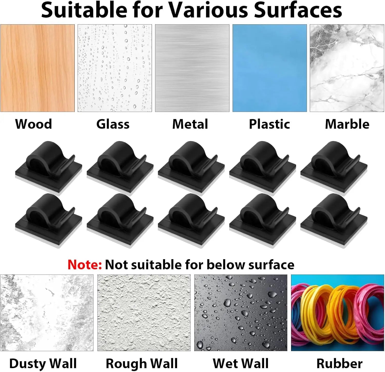 5-50Pcs Self Adhesive Cable Clips