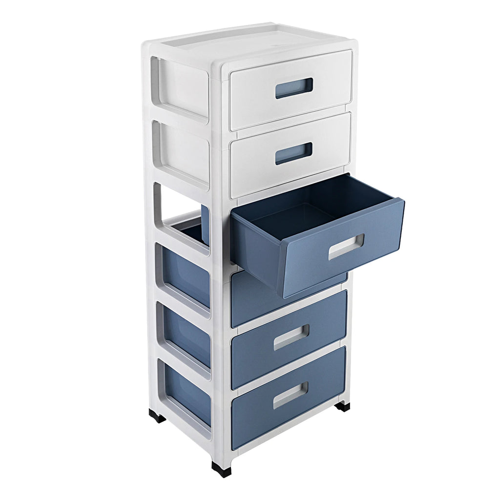 6-Tier Storage Drawer Cabinet - Large Capacity Home Office & Bedroom Organizer