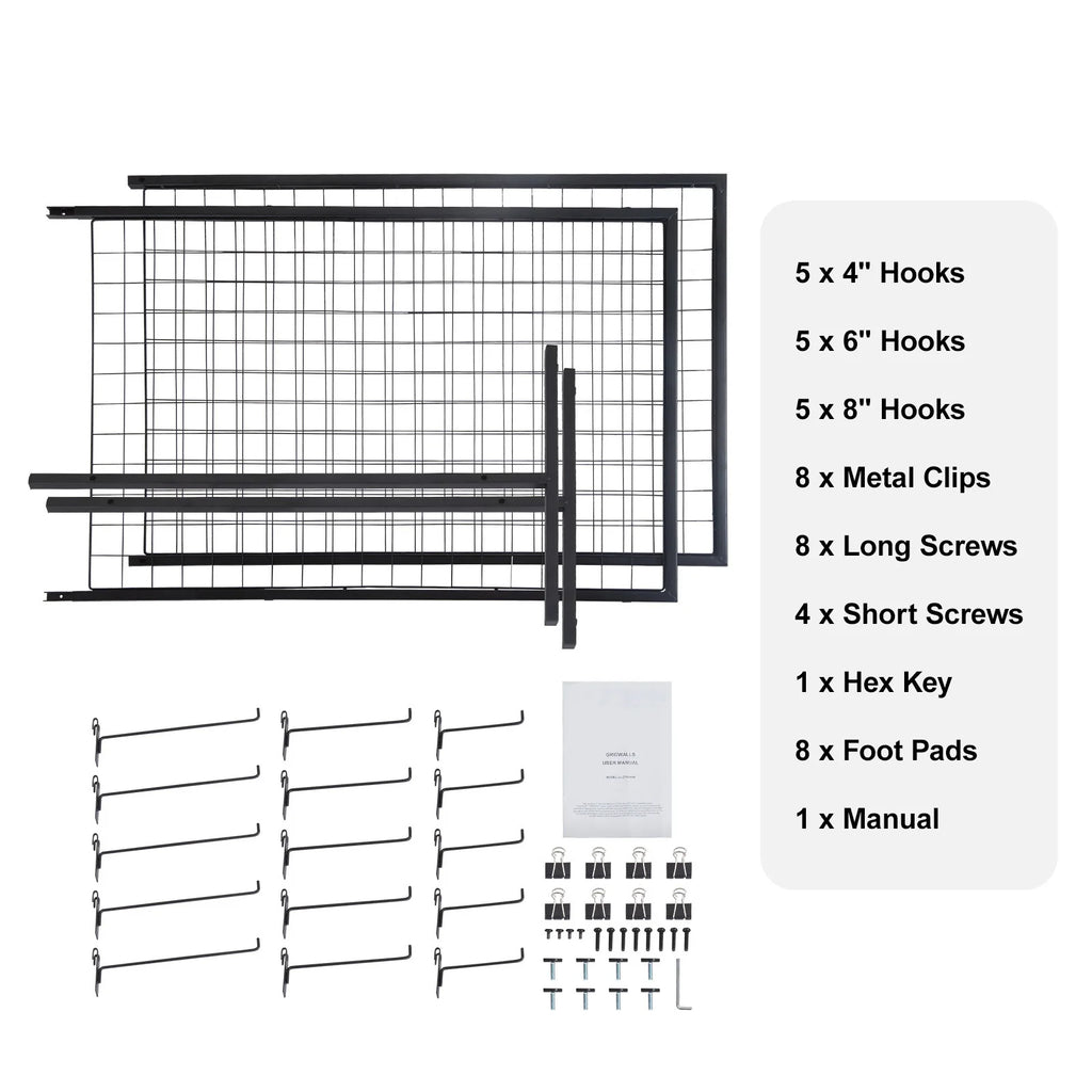 SucceBuy Grid Wall Panels Tower Wire Gridwall Display Racks