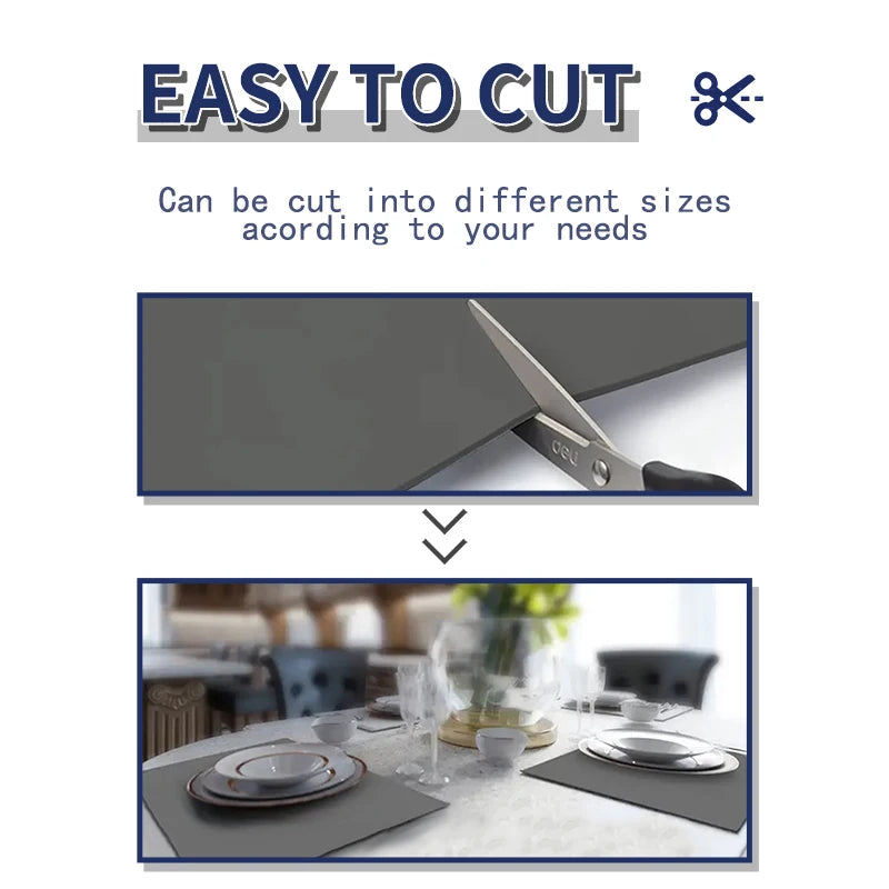 Extra Large Silicone Table Mat (60x120cm) - Eco-Friendly Heat-Resistant Waterproof Countertop Protector