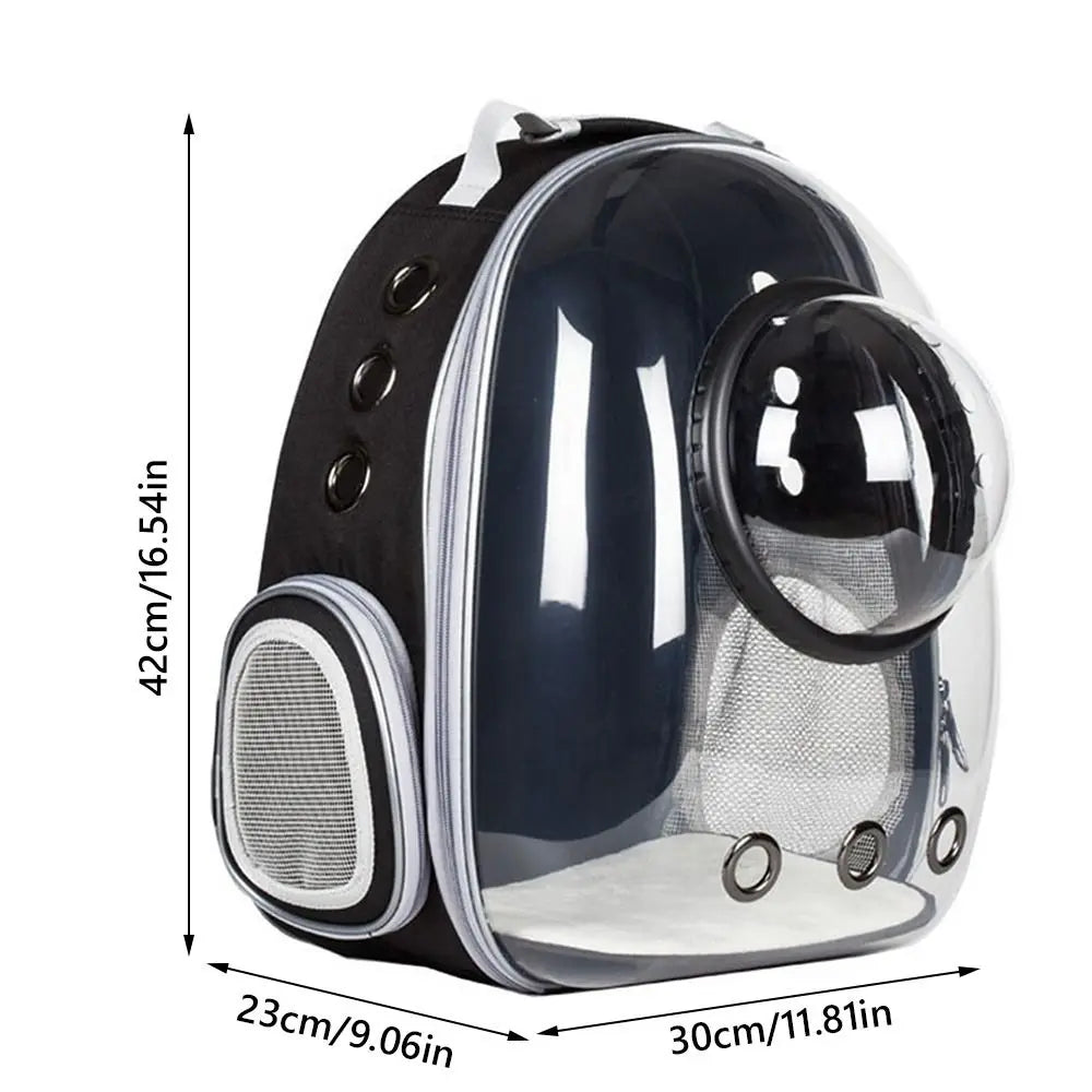 Space Capsule Cat Backpack | Transparent Ventilated Pet Carrier for Travel, Hiking & Vet Visits