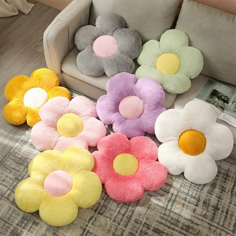 12/35cm Stuffed Five Petal Flower Cushion