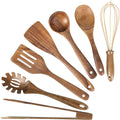 Best Wooden Spoons Set - Natural Wood Cooking Spoons for High-Heat Frying & Stirring